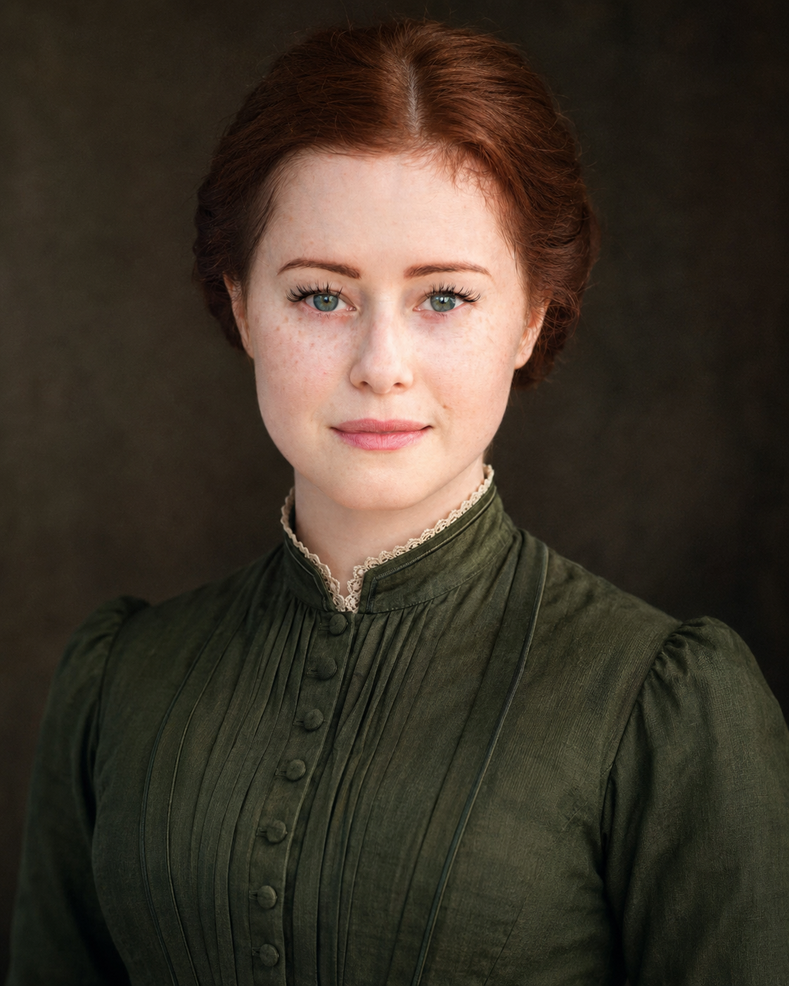 Bridget Kennedy in nineteenth century dress